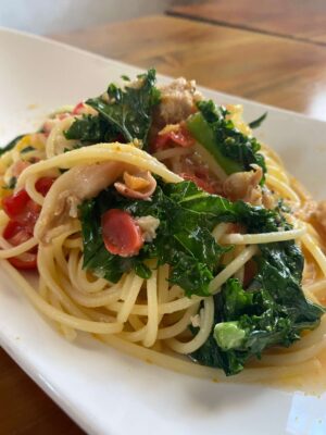 kamikamiyaほっき貝のパスタitaliano埼玉県飯能市無国籍風イタリアン