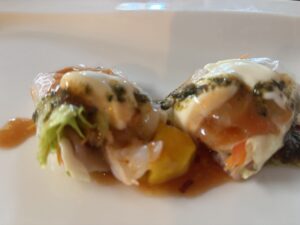 生ハムの生春巻き3種類のソース　埼玉県飯能市イタリアンレストランかみかみya